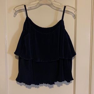 Navy blue layer top